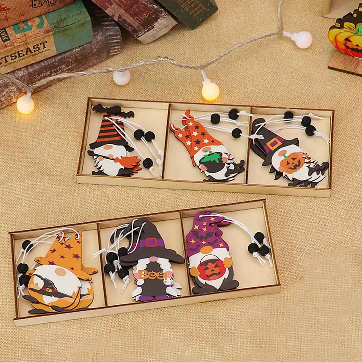 Halloween Wooden Gnome Hanging Ornaments for Tree Wood Pendant Trick or Treat Halloween Party Decoration DIY Party Ornaments
Halloween Wooden Gnome Hanging Ornaments for Tree Wood Pendant Trick or Treat Halloween Party Decoration DIY Party Ornaments