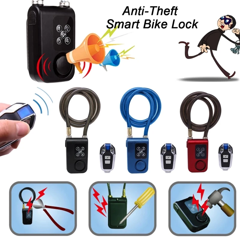 Anti-theft Bike Lock Cable Support Password/Remote Control Unlock Keyless Bike Lock for Motorcycle Scooter Garage Door
Anti-theft Bike Lock Cable Support Password/Remote Control Unlock Keyless Bike Lock for Motorcycle Scooter Garage Door