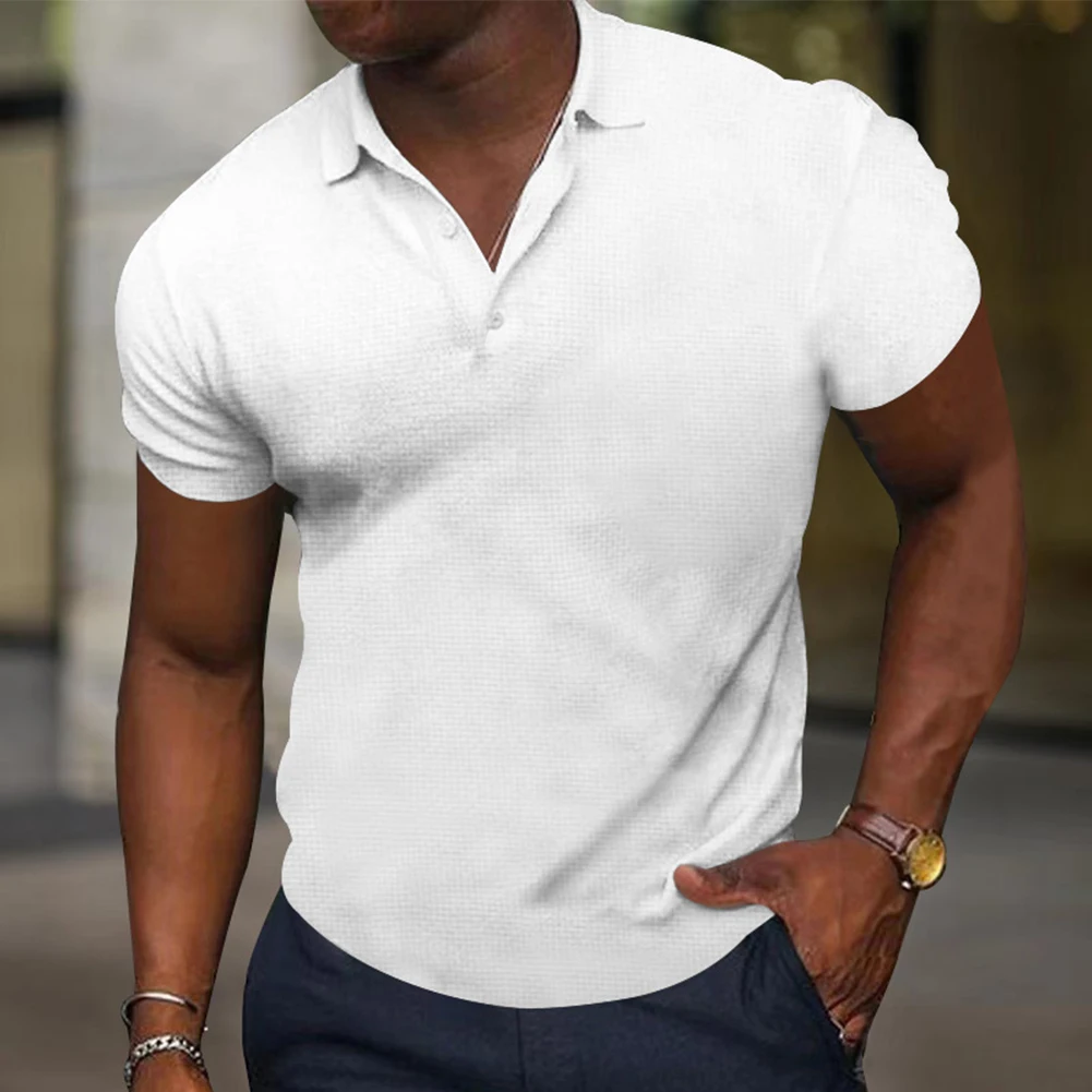 Men's T-Shirts Button Up Short Sleeve Solid Color Summer Slim Fit Business Shirt Sports Plain Casual Everyday Wearing Blouse
Men's T-Shirts Button Up Short Sleeve Solid Color Summer Slim Fit Business Shirt Sports Plain Casual Everyday Wearing Blouse