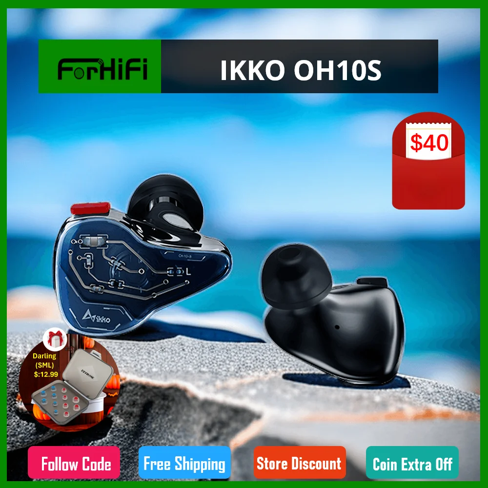 IKKO OH10S 1DD+1BA Hybrid IEMs Sapphire Mirage In-Ear Monitor Earphone Photochromic Glass Headphone with OFC Silver Plated Cable
IKKO OH10S 1DD+1BA Hybrid IEMs Sapphire Mirage In-Ear Monitor Earphone Photochromic Glass Headphone with OFC Silver Plated Cable