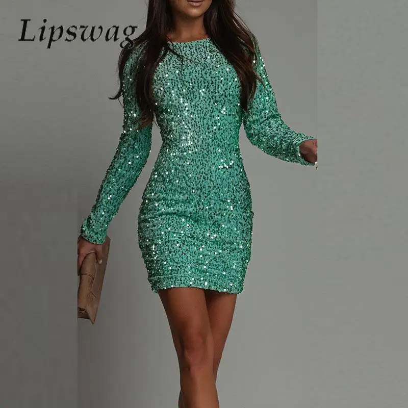 Sexy Halter Slim Party Dress Autumn Ladies Long Sleeve Hip Wrap Dating Mini Dress Fashion Sequins Sparkle Skinny Dress Vestidos
Sexy Halter Slim Party Dress Autumn Ladies Long Sleeve Hip Wrap Dating Mini Dress Fashion Sequins Sparkle Skinny Dress Vestidos