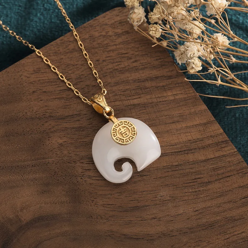 White Jade Elephant Pendant 925 Silver Accessories Man Gemstones Jewelry Chalcedony Necklace Luxury Charm Vintage Natural
White Jade Elephant Pendant 925 Silver Accessories Man Gemstones Jewelry Chalcedony Necklace Luxury Charm Vintage Natural