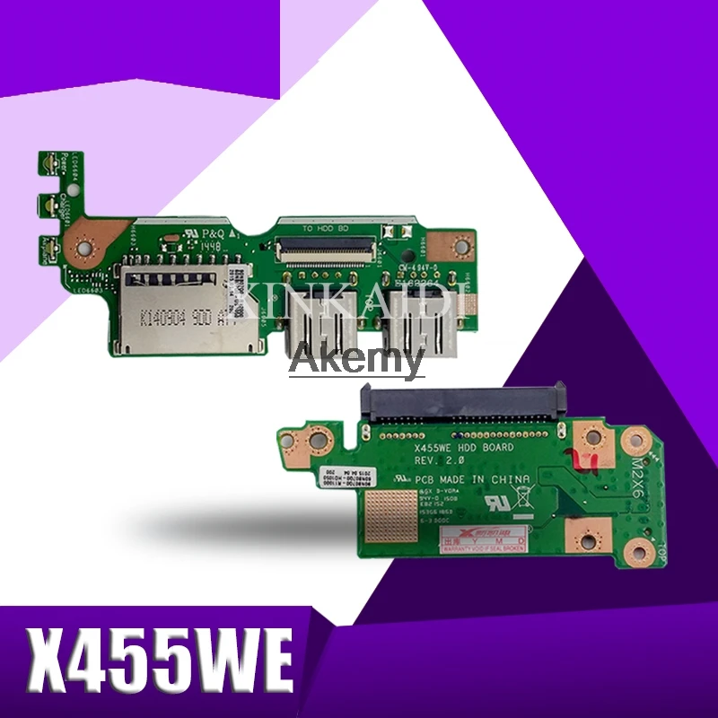HDD USB SSD карта IO плата для ASUS X455 X455W X455WE X455WE X454W X454WE разъем для жесткого диска
HDD USB SSD карта IO плата для ASUS X455 X455W X455WE X455WE X454W X454WE разъем для жесткого диска