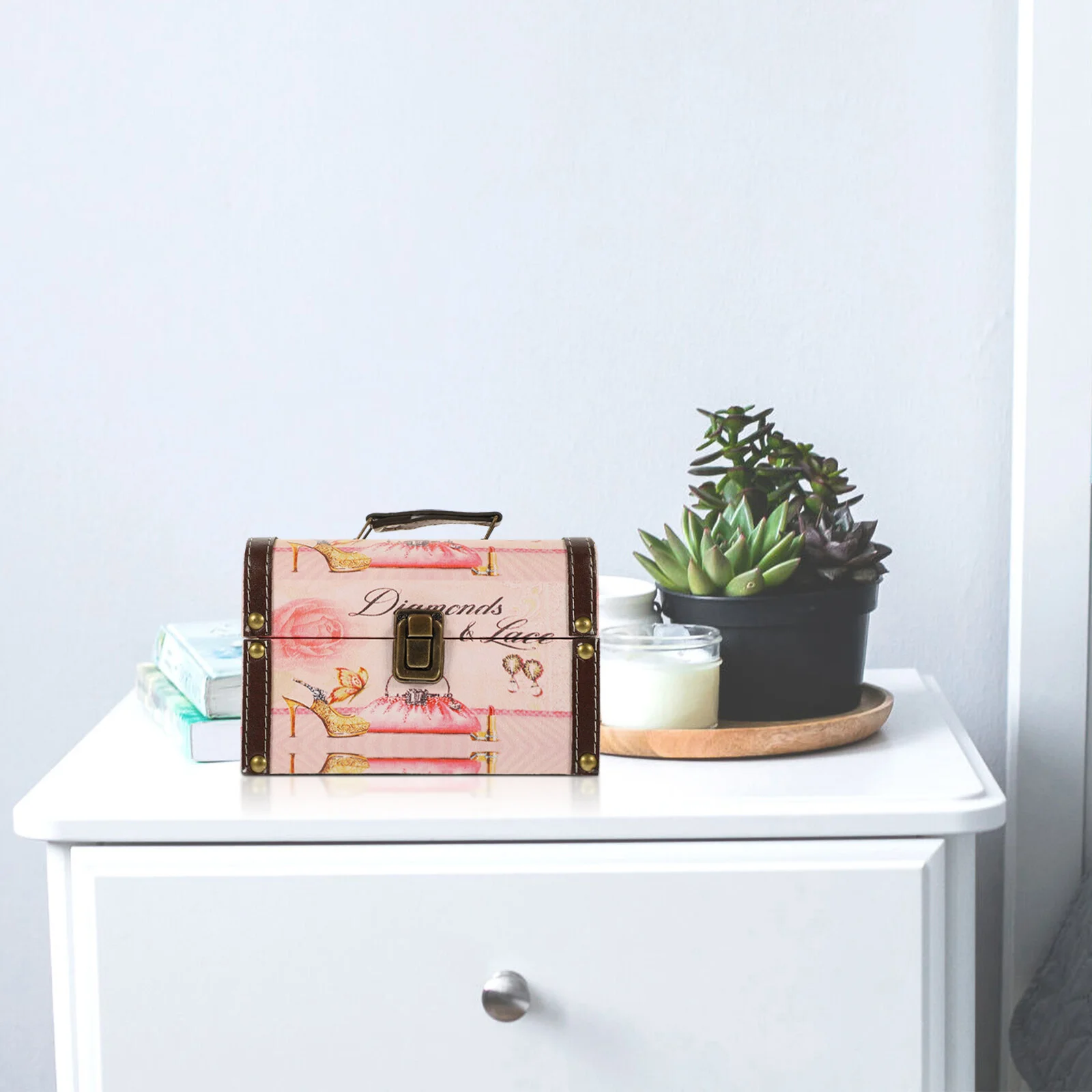 Wood Jewelry Box Retro Treasure Keepsakes With Handle Container 18X14X12.5CM Case Pu Vintage Trinket Child
Wood Jewelry Box Retro Treasure Keepsakes With Handle Container 18X14X12.5CM Case Pu Vintage Trinket Child