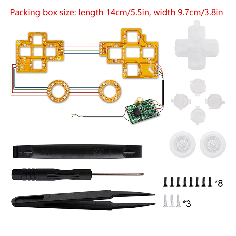 1 Set Wireless Handle For PS5 Game Modified Colorful LED Light Board With Rocker Cap -Key ABXY Small Button For PS5
1 Set Wireless Handle For PS5 Game Modified Colorful LED Light Board With Rocker Cap -Key ABXY Small Button For PS5