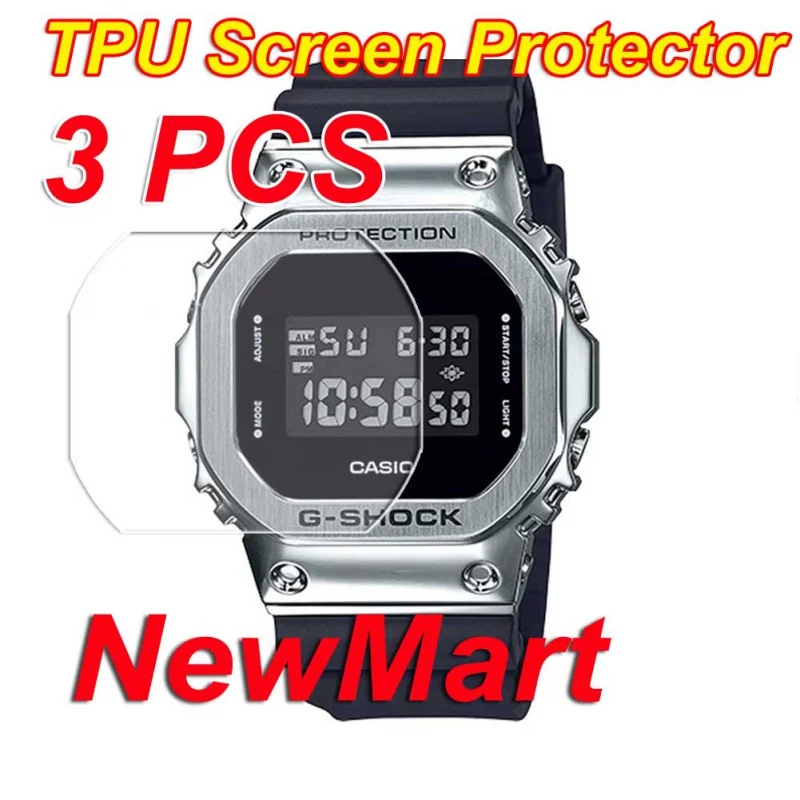 3Pcs For GM-5600 GBX-100 GX-56 DW-5600 GMW-B5000 GW-B5600 GW- M5610 GBD-200 GD350 TPU Nano Screen Protector For Casio G Shock
3Pcs For GM-5600 GBX-100 GX-56 DW-5600 GMW-B5000 GW-B5600 GW- M5610 GBD-200 GD350 TPU Nano Screen Protector For Casio G Shock
