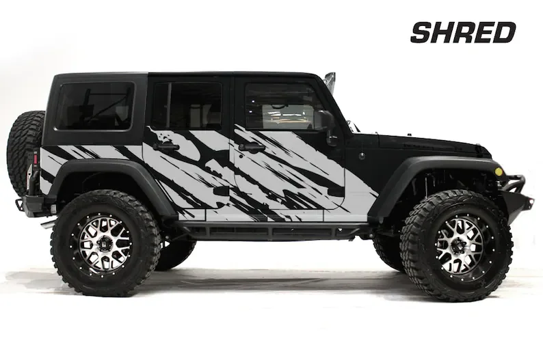 Jeep Decal | Factory Crafts "SHRED" Side Graphics Kit | Jeep Stickers | 3M Vinyl Decal Wrap | Fits Jeep Wrangler 2007-2016 - Mat
Jeep Decal | Factory Crafts "SHRED" Side Graphics Kit | Jeep Stickers | 3M Vinyl Decal Wrap | Fits Jeep Wrangler 2007-2016 - Mat