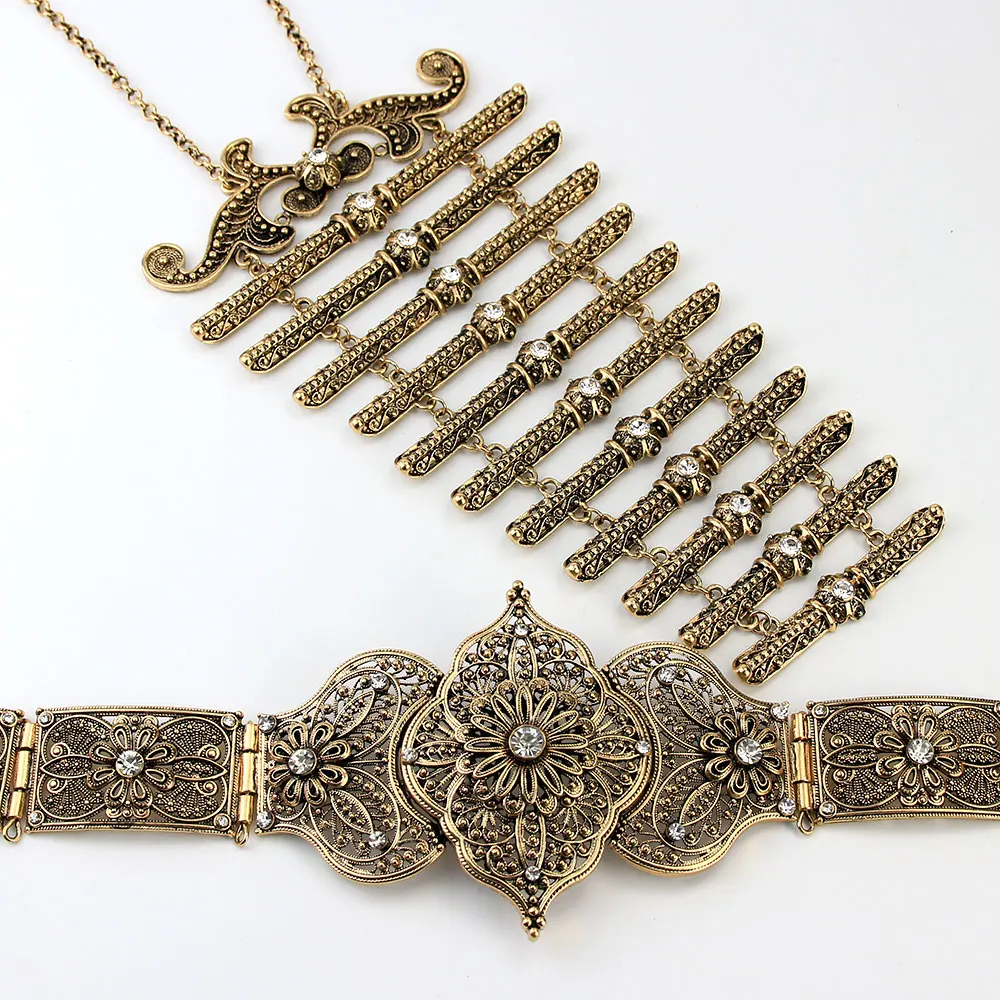 Neovisson Luxuriant Caucasus Belt Breastplate Sets Chest Link Chain for Women Retro Gold Silver Color Metal Wedding Jewelry Gift
Neovisson Luxuriant Caucasus Belt Breastplate Sets Chest Link Chain for Women Retro Gold Silver Color Metal Wedding Jewelry Gift