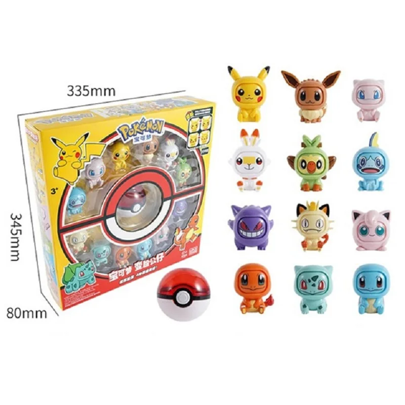 Original Pokemon Face Changing Toy Set Anime Figures Pikachu Charizard Mew Eevee Scorbunny Pet Action Model Kids Birthday Gifts
Original Pokemon Face Changing Toy Set Anime Figures Pikachu Charizard Mew Eevee Scorbunny Pet Action Model Kids Birthday Gifts