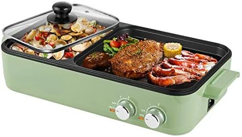 Shabu Pot with Grill, 2 in 1 Indoor Non-Stick Shabu Shabu Pot and Griddle for Korean BBQ, Steaks, Ramen and Noodles, Independent
Shabu Pot with Grill, 2 in 1 Indoor Non-Stick Shabu Shabu Pot and Griddle for Korean BBQ, Steaks, Ramen and Noodles, Independent