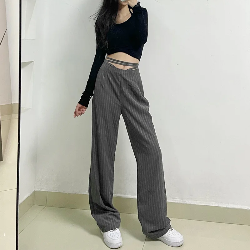 Women 2021 Fashion Y2k Capris Pants 90s Streetwear Pantalon Cross Tie Up Joggers Women Baggy Trousers Vintage Stripe Cargo Pants
Women 2021 Fashion Y2k Capris Pants 90s Streetwear Pantalon Cross Tie Up Joggers Women Baggy Trousers Vintage Stripe Cargo Pants