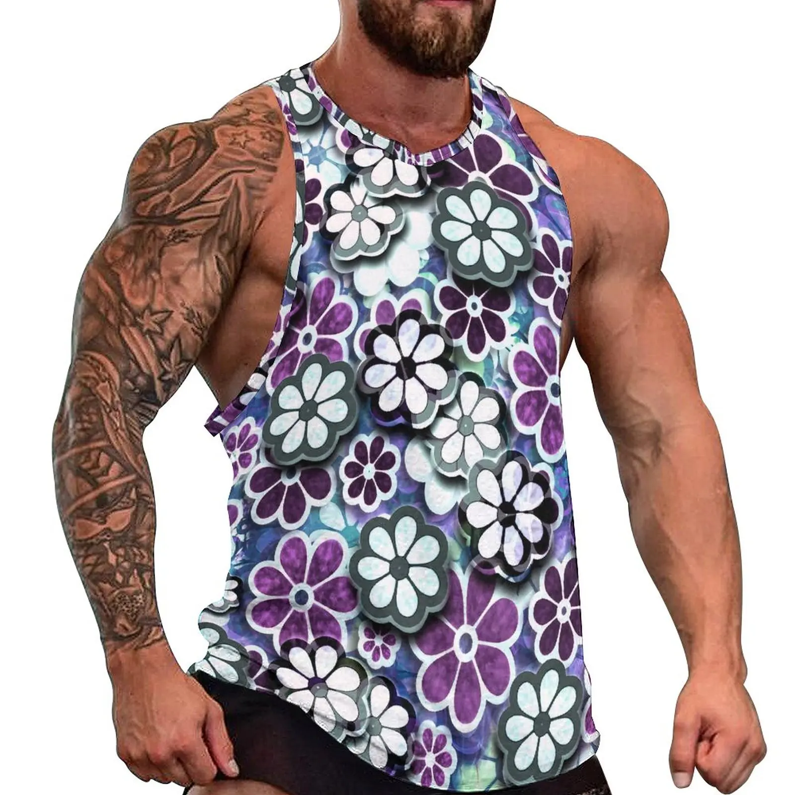 Flower Power Tank Top Man Purple Hippie Tops Beach Graphic Bodybuilding Streetwear Oversize Sleeveless Shirts
Flower Power Tank Top Man Purple Hippie Tops Beach Graphic Bodybuilding Streetwear Oversize Sleeveless Shirts