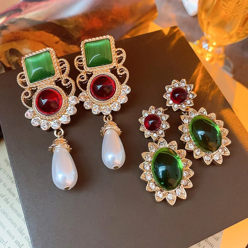 Minar Luxury Red Green Color Resin Square Water Drop Earring for Women Imitation Pearl Geometric Floral Dangle Earrings Brincos
Minar Luxury Red Green Color Resin Square Water Drop Earring for Women Imitation Pearl Geometric Floral Dangle Earrings Brincos