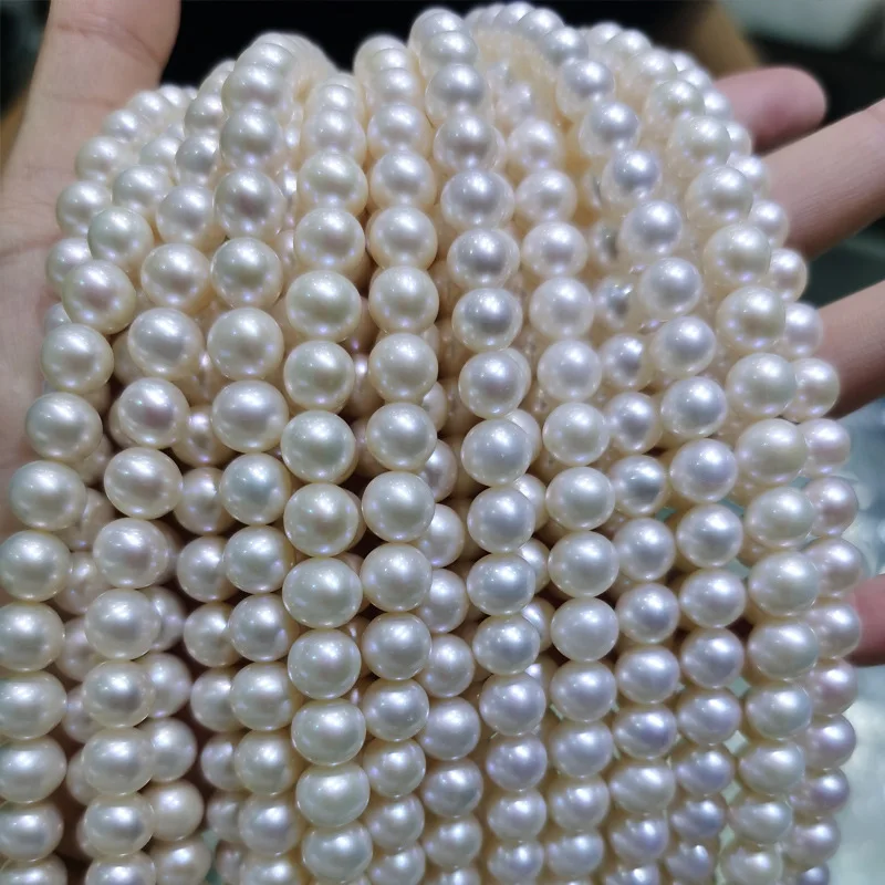 Fashion 925 Silver Women's Necklace 7-8mm Round Sea Pearl Necklace Long Classic Anniversary Jewelry Gift for Female
Fashion 925 Silver Women's Necklace 7-8mm Round Sea Pearl Necklace Long Classic Anniversary Jewelry Gift for Female