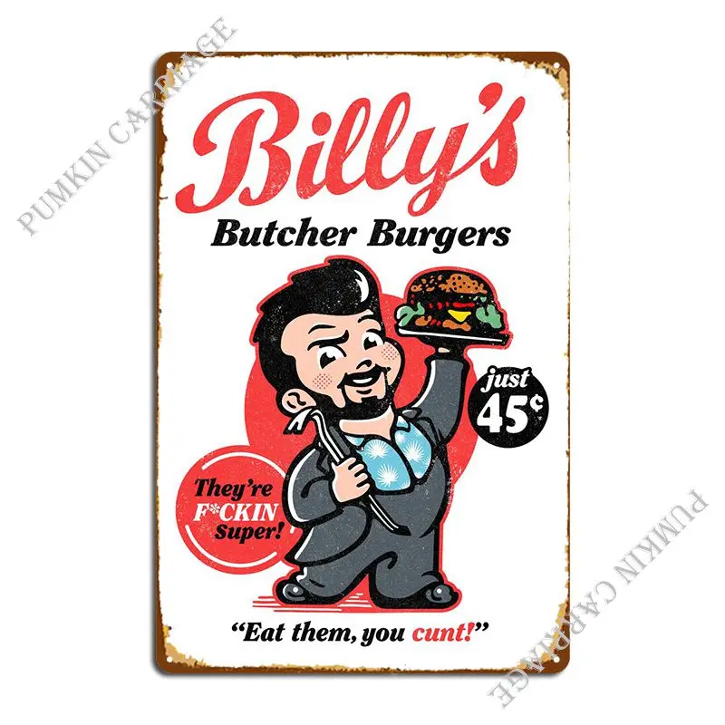 Металлический плакат Billys для мясника, бургеров, паба, пещеры, кинотеатра, дизайнерский фотопостер
Металлический плакат Billys для мясника, бургеров, паба, пещеры, кинотеатра, дизайнерский фотопостер