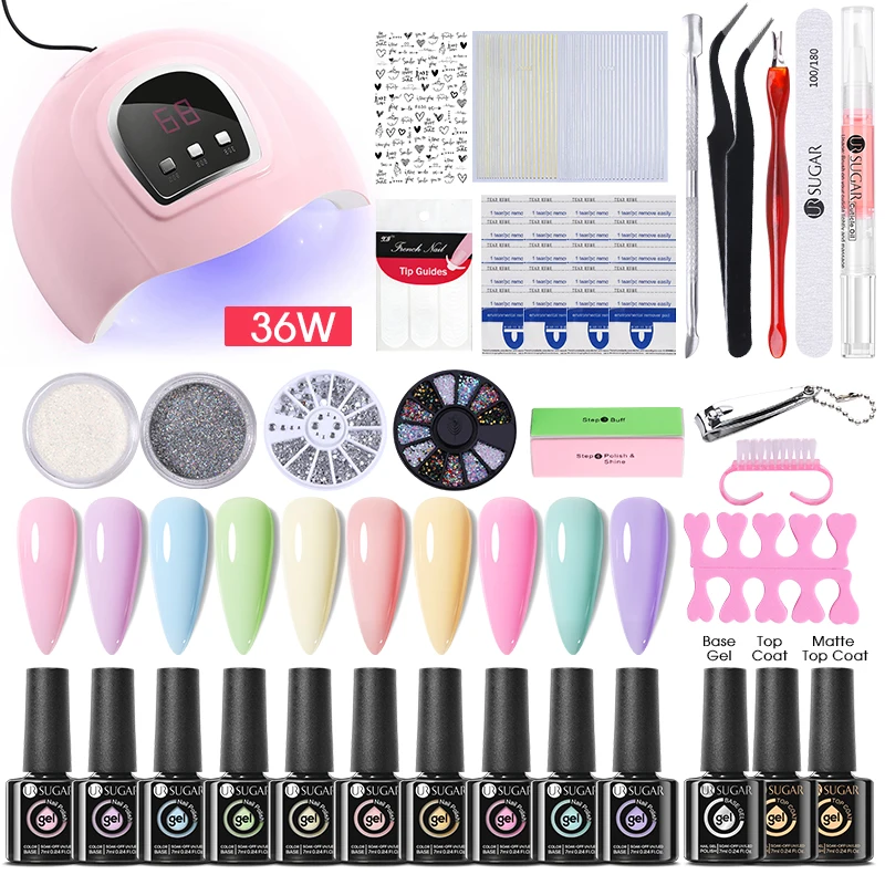 UR SUGAR Manicure Set 7ML Gel Nail Polish Kit With LED Nail Lamp Semi Permanent UV Varnish Soak Off Gel Polish Nail Art Set
UR SUGAR Manicure Set 7ML Gel Nail Polish Kit With LED Nail Lamp Semi Permanent UV Varnish Soak Off Gel Polish Nail Art Set