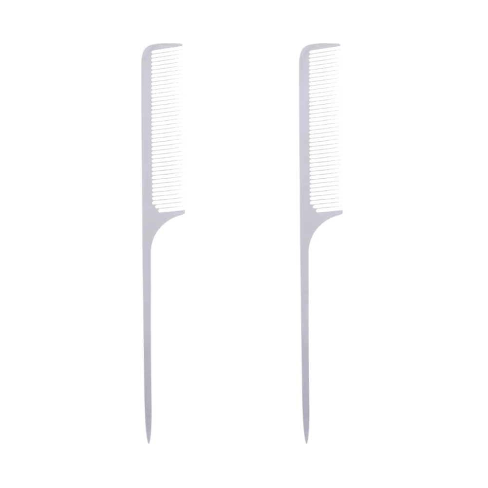 Stainless Steel Hair Comb Hair Dressing Comb Anti Static Fine Toothed Tail Comb for Home Barber Room ( 2pcs )
Stainless Steel Hair Comb Hair Dressing Comb Anti Static Fine Toothed Tail Comb for Home Barber Room ( 2pcs )