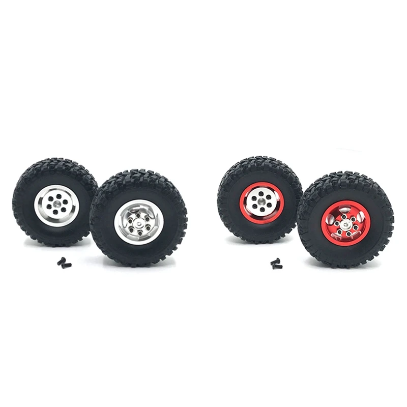 4PCS Metal Wheel Rim Tire Tyre Set For WPL B24 B16 B36 6WD C24 C34 C44 4WD 1/16 RC Truck Car Upgrade Parts, Silver & Red
4PCS Metal Wheel Rim Tire Tyre Set For WPL B24 B16 B36 6WD C24 C34 C44 4WD 1/16 RC Truck Car Upgrade Parts, Silver & Red
