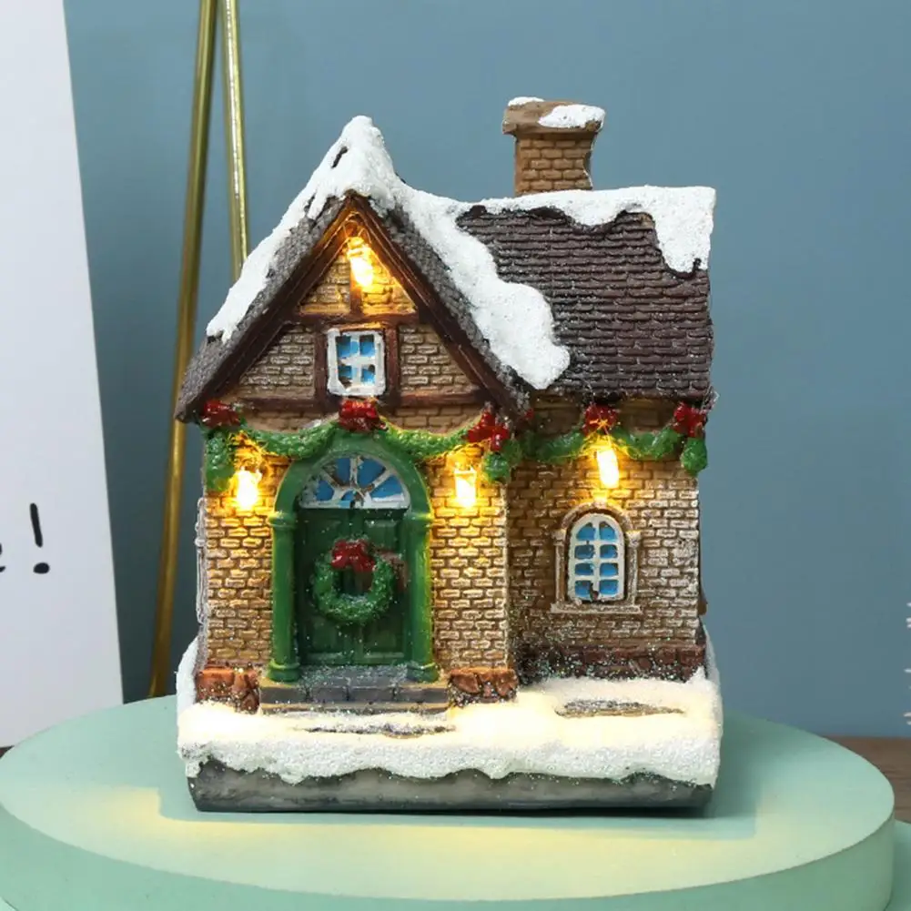 Pretty Snow House Battery Powered Compact Luminous Decorative Resin House Ornament Attractive Christmas Chalet for Party
Pretty Snow House Battery Powered Compact Luminous Decorative Resin House Ornament Attractive Christmas Chalet for Party
