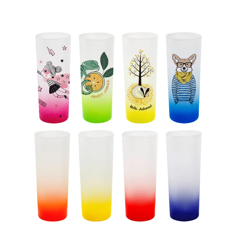 144pcs 3oz Sublimation Gradient Glass Tumbler Rainbow Frosted Glass Water Bottle Party Favor Wine Tumbler For Father's Day Gift
144pcs 3oz Sublimation Gradient Glass Tumbler Rainbow Frosted Glass Water Bottle Party Favor Wine Tumbler For Father's Day Gift
