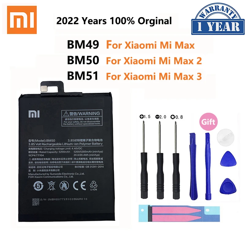 100% Orginal Xiao mi BM49 BM50 BM51 Battery For Xiaomi Max 2 3 Max2 Max3 High Quality Phone Replacement Batteries
100% Orginal Xiao mi BM49 BM50 BM51 Battery For Xiaomi Max 2 3 Max2 Max3 High Quality Phone Replacement Batteries