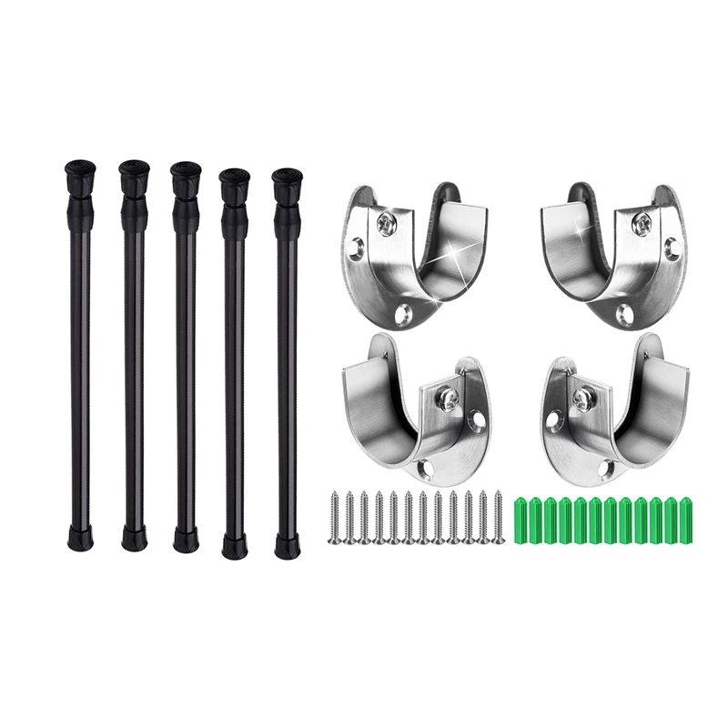 2 Set Accessories: 1 Set Cupboard Tensions Rod Spring 11.81 To 20 Inches & 1 Set Heavy Duty Closet Rod 1-1/3 Inches
2 Set Accessories: 1 Set Cupboard Tensions Rod Spring 11.81 To 20 Inches & 1 Set Heavy Duty Closet Rod 1-1/3 Inches