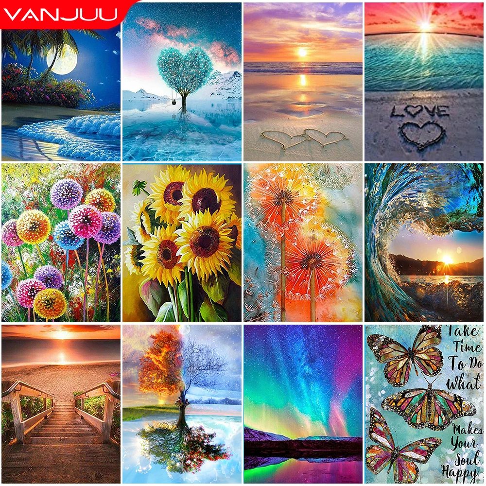 5D Diamond Painting Sunflower Flowers Diamond Mosaic Landscape Rhinestone Embroidery Full Round Drill Cross Stitch Kit
5D Diamond Painting Sunflower Flowers Diamond Mosaic Landscape Rhinestone Embroidery Full Round Drill Cross Stitch Kit