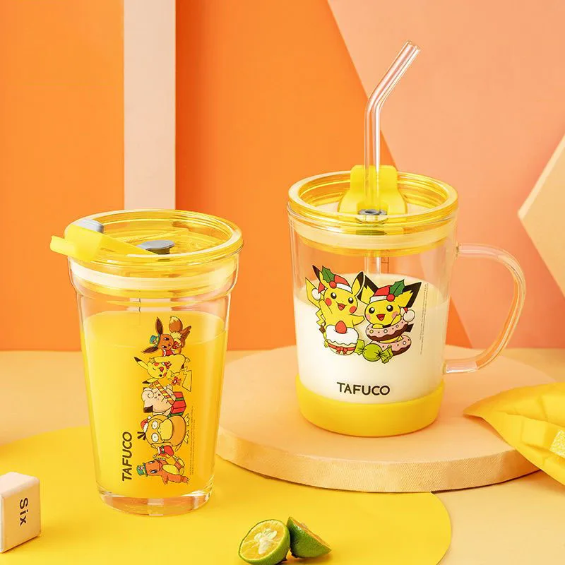 Kawaii Pokemon Pikachu Water Cup Anime Glass Straw Cup Scale Heat-Resistant Cold-Resistant Milk Cup Cute Student Children's Cup
Kawaii Pokemon Pikachu Water Cup Anime Glass Straw Cup Scale Heat-Resistant Cold-Resistant Milk Cup Cute Student Children's Cup