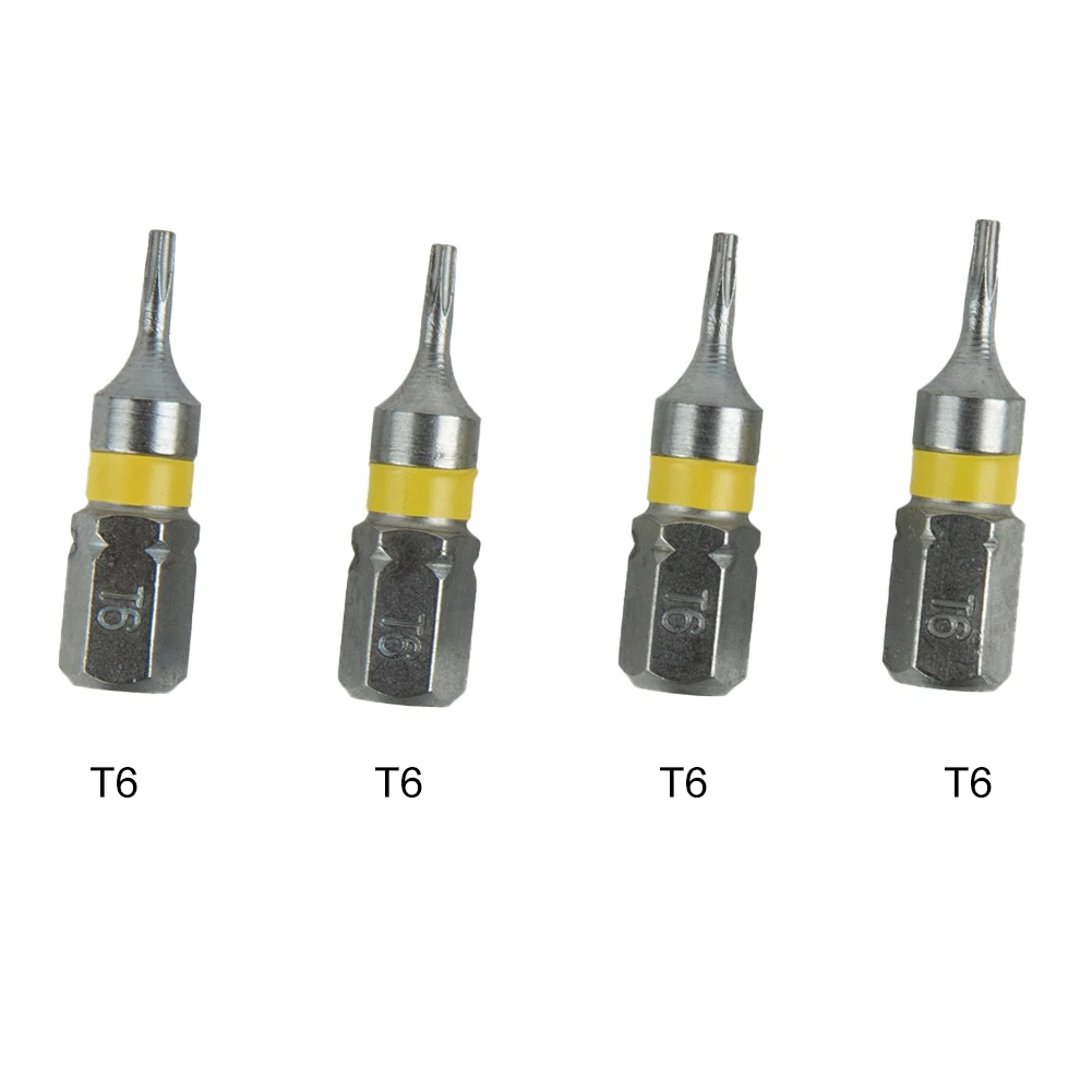 Magnetic T6 T40 Hex Head Screwdriver Bit Set with 25mm Spanner for 1/4 Electric and Hand Screwdrivers (4 Pack)
Magnetic T6 T40 Hex Head Screwdriver Bit Set with 25mm Spanner for 1/4 Electric and Hand Screwdrivers (4 Pack)