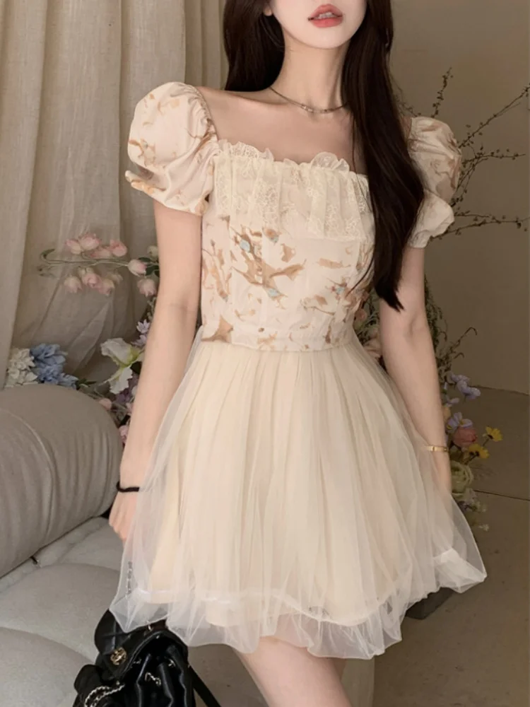 2022 Summer Lace Sexy Dress Women‘s Patchwork Party Floral Mini Dresses Female Puff Sleeve Korean Fashion Fairy Dress Vestidos
2022 Summer Lace Sexy Dress Women‘s Patchwork Party Floral Mini Dresses Female Puff Sleeve Korean Fashion Fairy Dress Vestidos