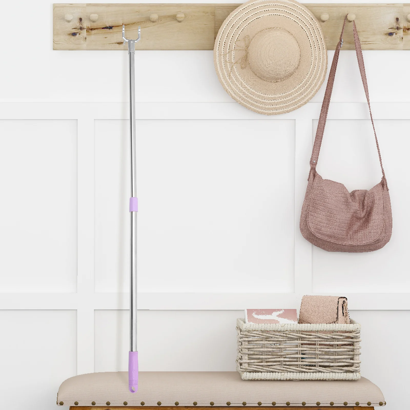 Retractable Reach Hook Metal Clothing Rack Garment Pole Telescoping Reaching Hook Closet Clothes Pole Armoire Wardrobe Closet
Retractable Reach Hook Metal Clothing Rack Garment Pole Telescoping Reaching Hook Closet Clothes Pole Armoire Wardrobe Closet