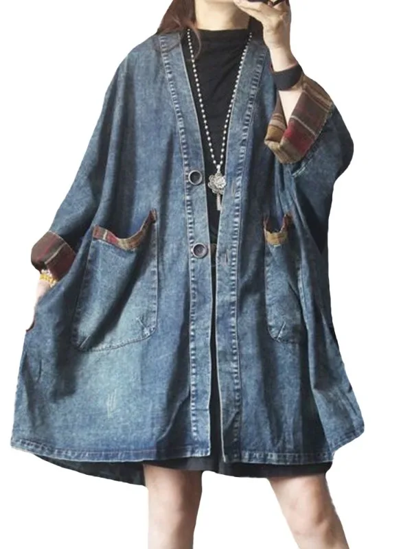 Fall Female Luxury Long Jackets Womens Fashion Vintage Loose Oversized Denim Trench Coats Ladies V Neck Casual Punk Windbreakers
Fall Female Luxury Long Jackets Womens Fashion Vintage Loose Oversized Denim Trench Coats Ladies V Neck Casual Punk Windbreakers
