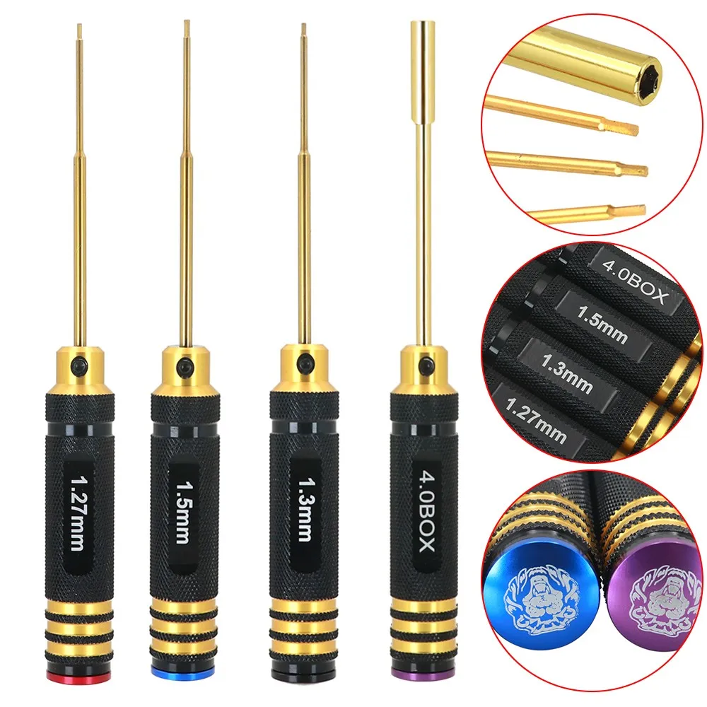 4pcs/set Titanium Plating 1.27/1.3/1.5/m4 Hexagon Screwdriver Screw Driver Tool Kit For Rc Model Car 1/24 Axial Scx24 90081 C10
4pcs/set Titanium Plating 1.27/1.3/1.5/m4 Hexagon Screwdriver Screw Driver Tool Kit For Rc Model Car 1/24 Axial Scx24 90081 C10