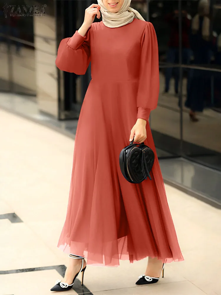 ZANZEA Women Muslim Fashion Mesh Patchwork Sundress Vintage Long Sleeve Solid Dubai Turkey Abaya Hijab Dress Islamic Clothing
ZANZEA Women Muslim Fashion Mesh Patchwork Sundress Vintage Long Sleeve Solid Dubai Turkey Abaya Hijab Dress Islamic Clothing