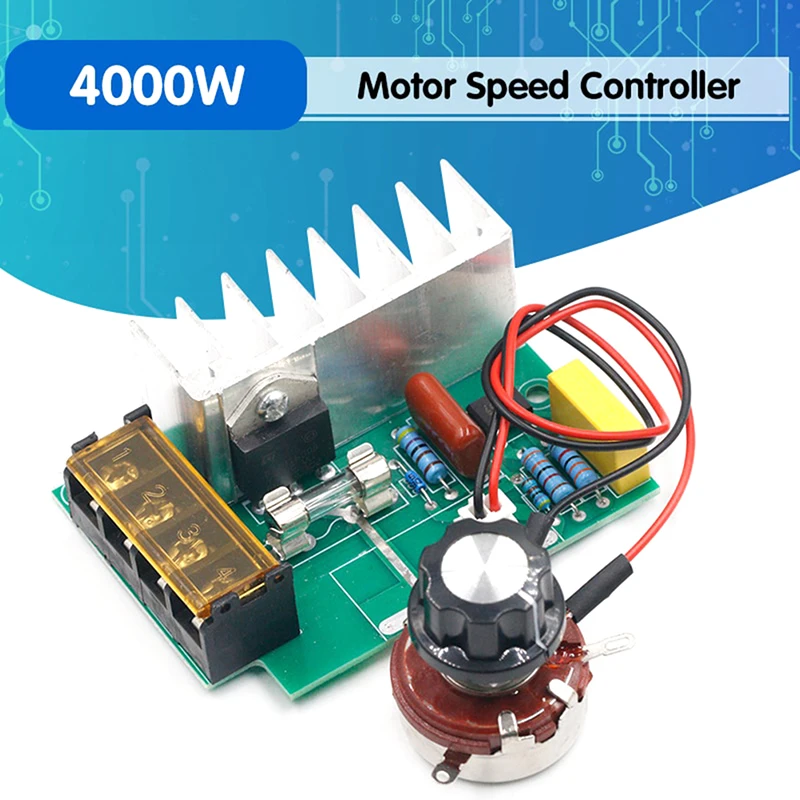 4000W 0-220V AC SCR Electric Voltage Regulator Motor Speed Controller Dimmers 
4000W 0-220V AC SCR Electric Voltage Regulator Motor Speed Controller Dimmers
