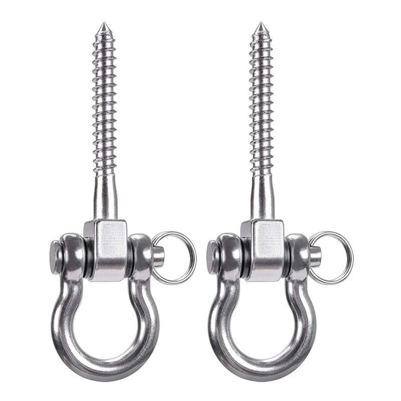 2 Pcs 304 Stainless Steel Screw Bracket Heavy Duty 180° Swing Hangers Yoga Hammock Chair Sandbag Hardware Swing Sets 
2 Pcs 304 Stainless Steel Screw Bracket Heavy Duty 180° Swing Hangers Yoga Hammock Chair Sandbag Hardware Swing Sets