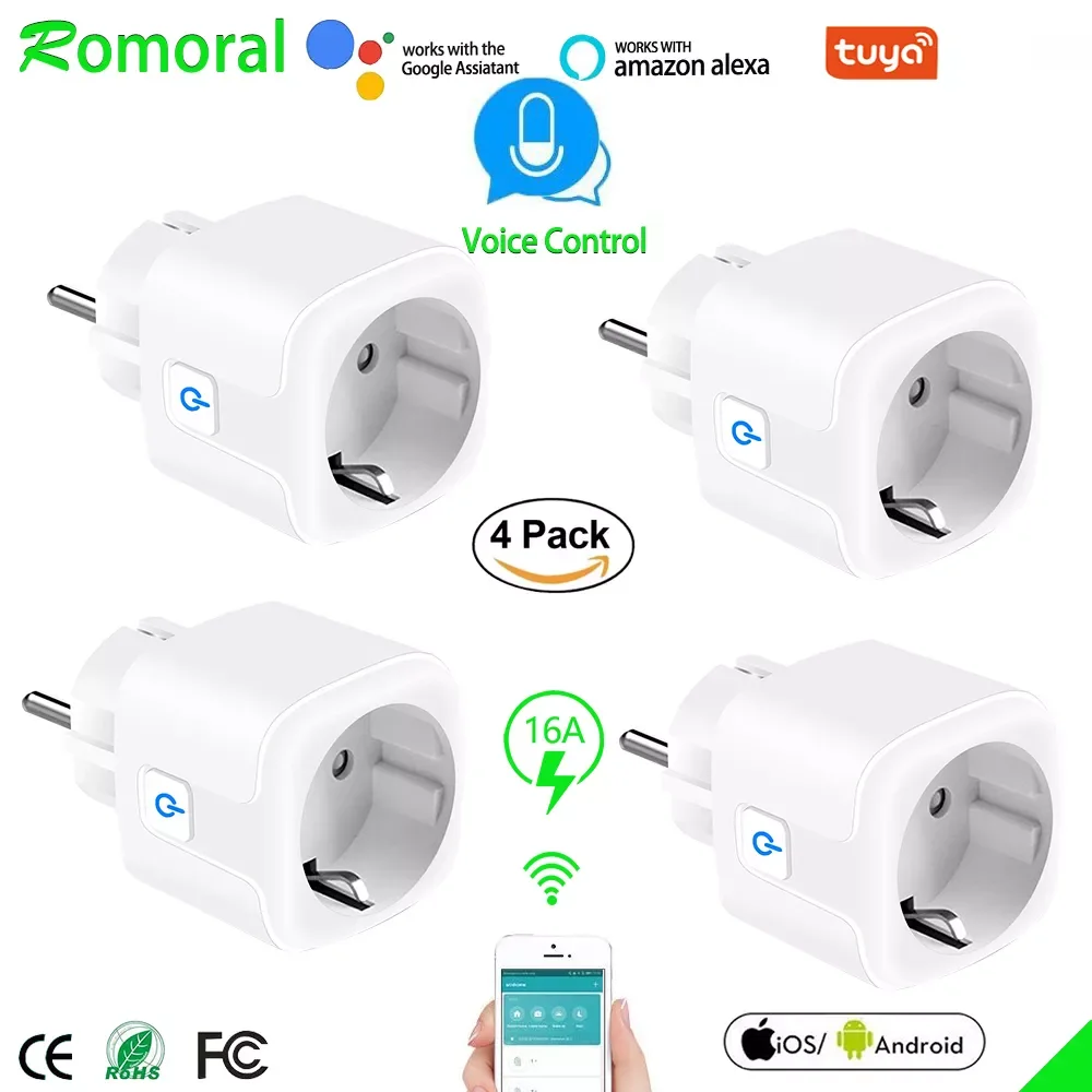 16A Smart WiFi Plug with Power Monitor, wifi wireless Smart Socket Outlet with Alexa Google Home Voice Control
16A Smart WiFi Plug with Power Monitor, wifi wireless Smart Socket Outlet with Alexa Google Home Voice Control