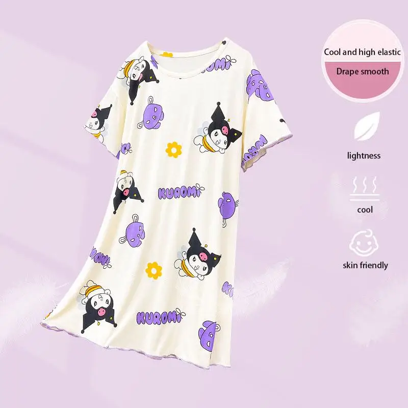 Ночная рубашка Sanrio Kuromi, спортивный костюм для родителей и детей с круглым вырезом, новинка 2023, мягкая гладкая искусственная кожа, подарок для ребенка
Ночная рубашка Sanrio Kuromi, спортивный костюм для родителей и детей с круглым вырезом, новинка 2023, мягкая гладкая искусственная кожа, подарок для ребенка