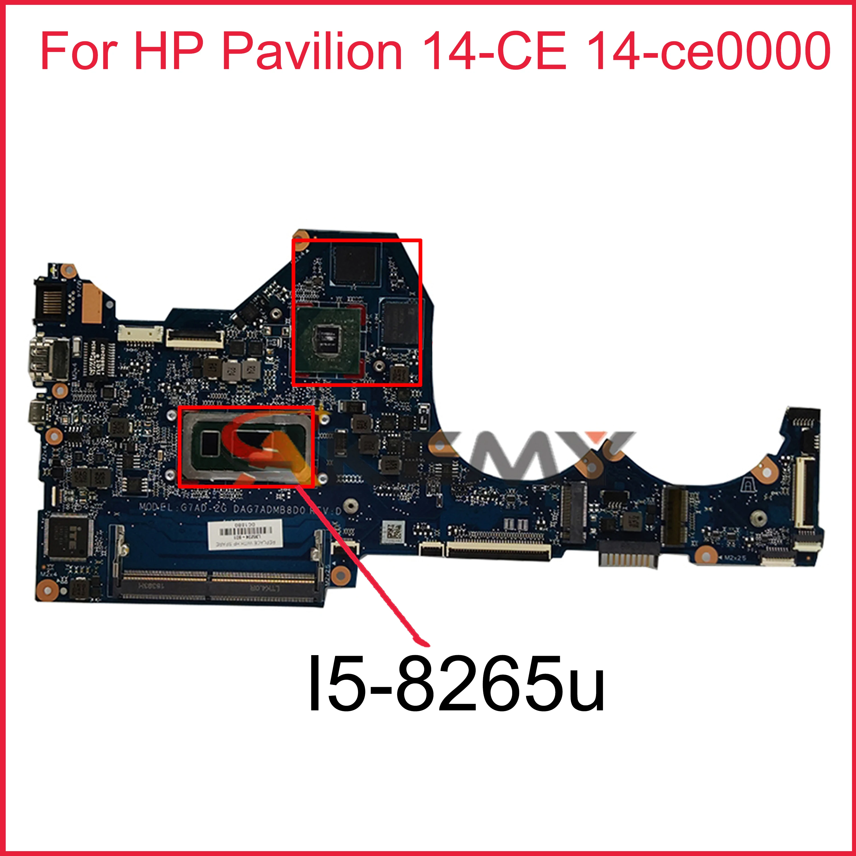 For HP PAVILION 14-CE laptop motherboard with SREJQ I5-8265u DAG7ADMB8D0 L36236-601 L36236-001 L36236-501 G7AD-2G Mainboard
For HP PAVILION 14-CE laptop motherboard with SREJQ I5-8265u DAG7ADMB8D0 L36236-601 L36236-001 L36236-501 G7AD-2G Mainboard