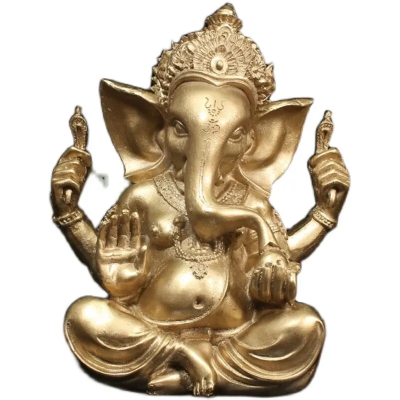 

Непальский полимер окрашенный слон багажник из чистой меди тайский Индийский Слон голова домашний Автомобиль бронзовая статуя скульптура современное искусство