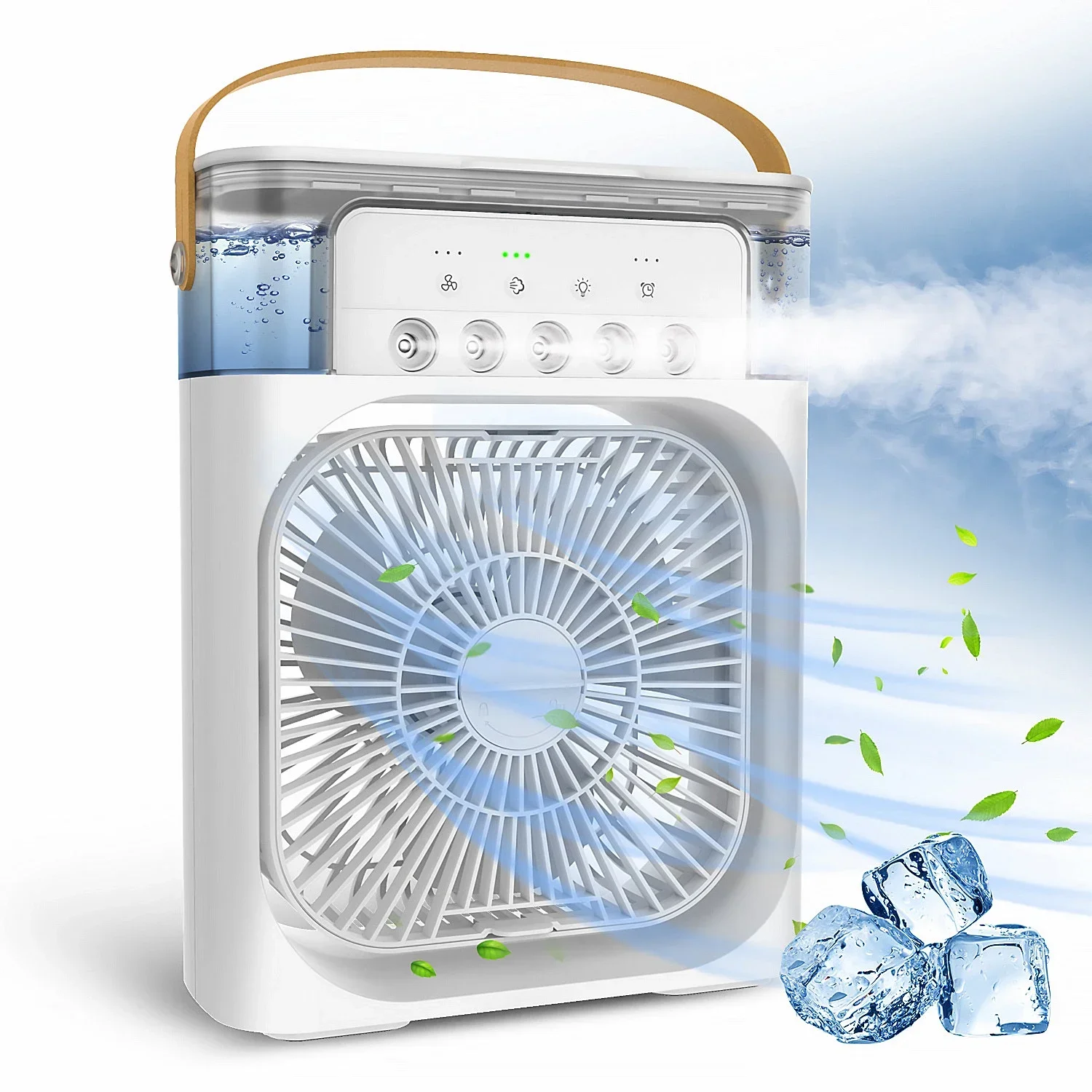 Spray Small Fan Five Hole Humidification Small Refrigeration Air Conditioner Mini Fan Water-cooled Silent Air Cooler
Spray Small Fan Five Hole Humidification Small Refrigeration Air Conditioner Mini Fan Water-cooled Silent Air Cooler