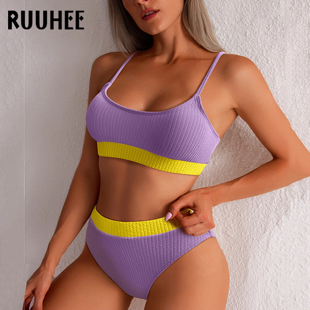 RUUHEE High Waist Bikini Set Women 2022 Patchwork Solid Push Up Bathing Suits Ribbed Swimwear Women Swimsuit Sexy Bikini
RUUHEE High Waist Bikini Set Women 2022 Patchwork Solid Push Up Bathing Suits Ribbed Swimwear Women Swimsuit Sexy Bikini