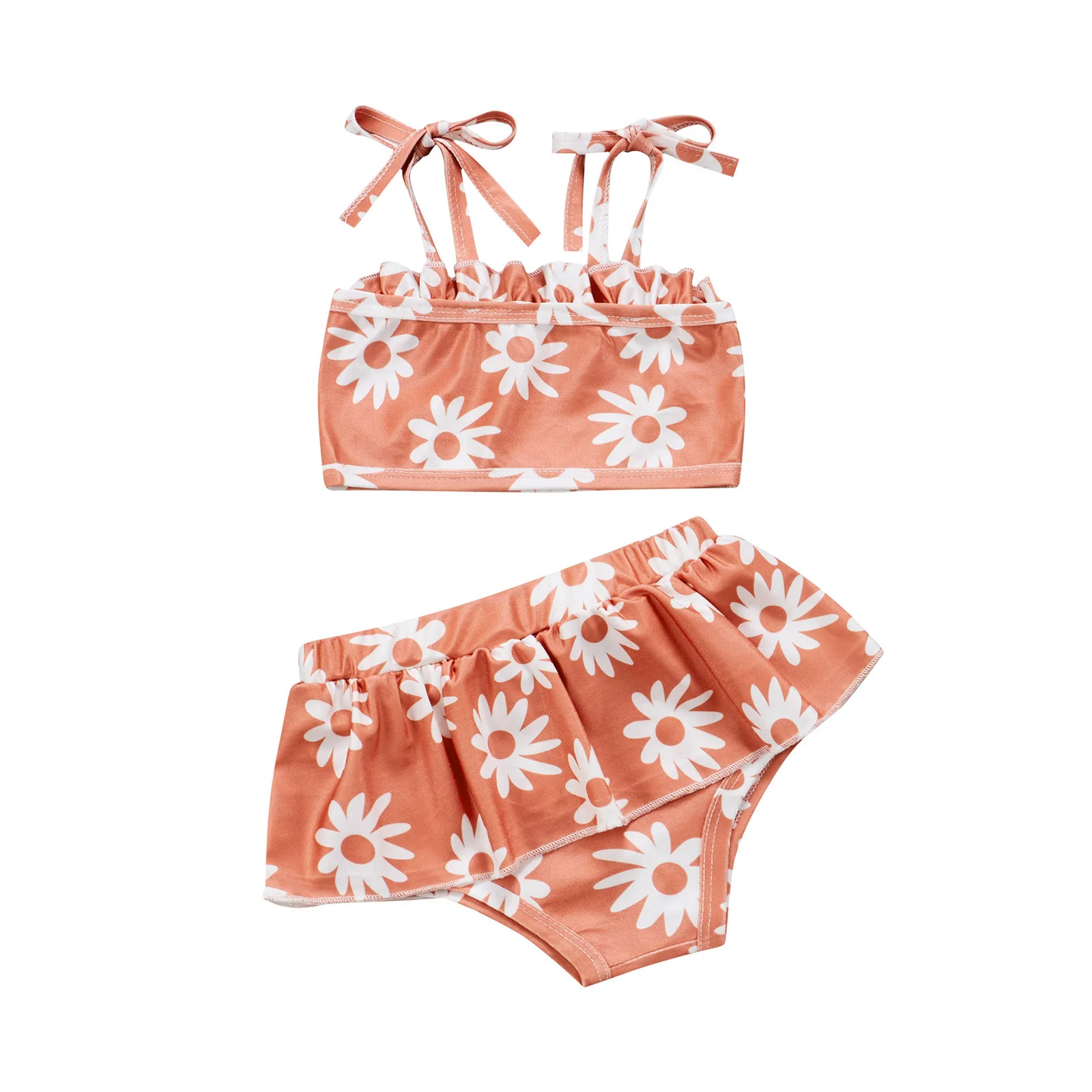 Summer Baby Girls Clothing Two-Piece Polyester Swimwear Set Spaghetti Strap Sleeveless Daisy Printed Vest Ruffle Underpants
Summer Baby Girls Clothing Two-Piece Polyester Swimwear Set Spaghetti Strap Sleeveless Daisy Printed Vest Ruffle Underpants