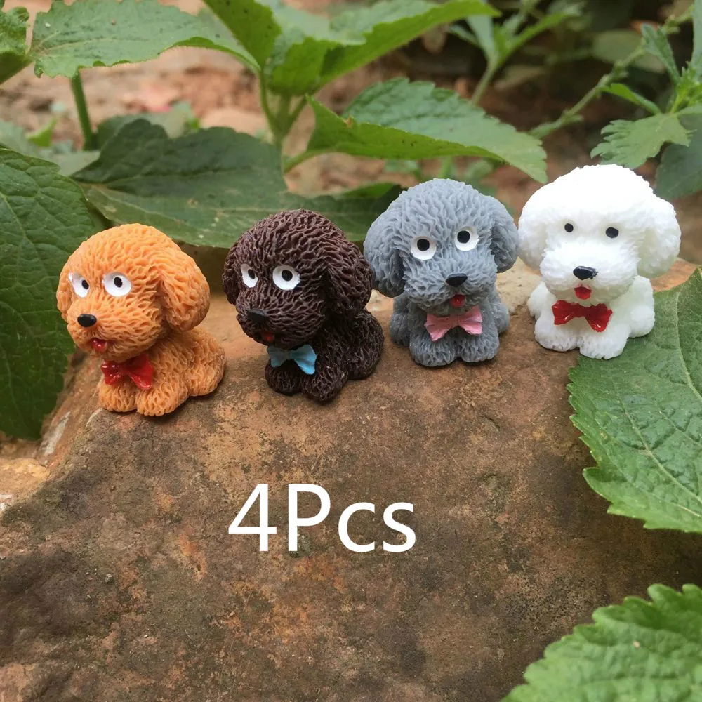 4Pcs Cute Resin Teddy Dog Miniatures Ornament DIY Toy Dog Pendant Figurines Animal Statue Puppy Pet Dolls Crafts Garden Decor
4Pcs Cute Resin Teddy Dog Miniatures Ornament DIY Toy Dog Pendant Figurines Animal Statue Puppy Pet Dolls Crafts Garden Decor