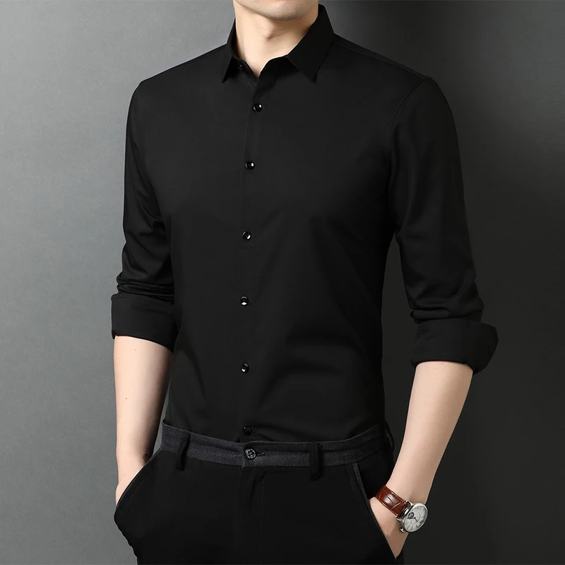 2023 new spring and autumn lapel shirt fashion men pure color business long-sleeved shirts zde1731
2023 new spring and autumn lapel shirt fashion men pure color business long-sleeved shirts zde1731