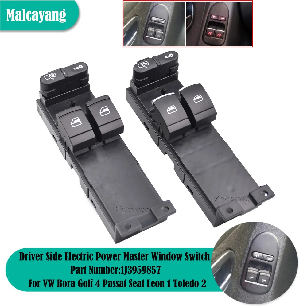 For VW Bora Golf 4 Passat 3B/3BG Seat Leon 1 1M1/1P1 Toledo 2 Car Electric Window Switch Driver Side Lifter Door Open Close Lock
For VW Bora Golf 4 Passat 3B/3BG Seat Leon 1 1M1/1P1 Toledo 2 Car Electric Window Switch Driver Side Lifter Door Open Close Lock
