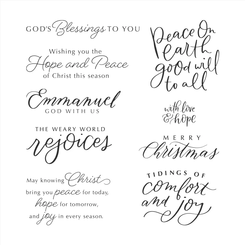 Cursive Fine Words Peace on earth Words Clear Silicone Stamps Merry Christmas Wishes Letter DIY Craft Paper Cards Scrapbooking
Cursive Fine Words Peace on earth Words Clear Silicone Stamps Merry Christmas Wishes Letter DIY Craft Paper Cards Scrapbooking