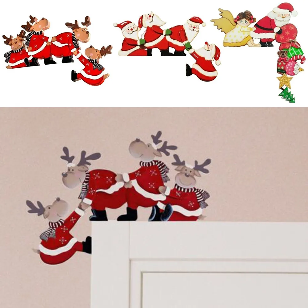 Santa Claus Angel Elk Christmas Door Frame Decoration Wooden Xmas Door Corner Ornament Merry Christmas Decor Home Happy New Year
Santa Claus Angel Elk Christmas Door Frame Decoration Wooden Xmas Door Corner Ornament Merry Christmas Decor Home Happy New Year