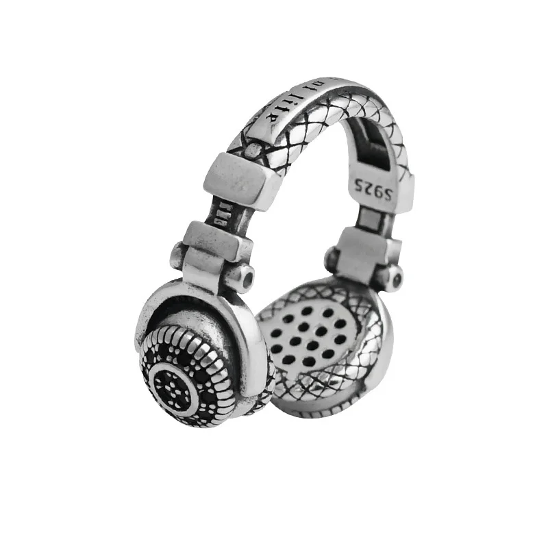 Vintage Headphone Headset Shaped Opening Rings for Men Personality Silver Color Adjustable Ring Hip hop Punk Party Jewelry Gifts
Vintage Headphone Headset Shaped Opening Rings for Men Personality Silver Color Adjustable Ring Hip hop Punk Party Jewelry Gifts