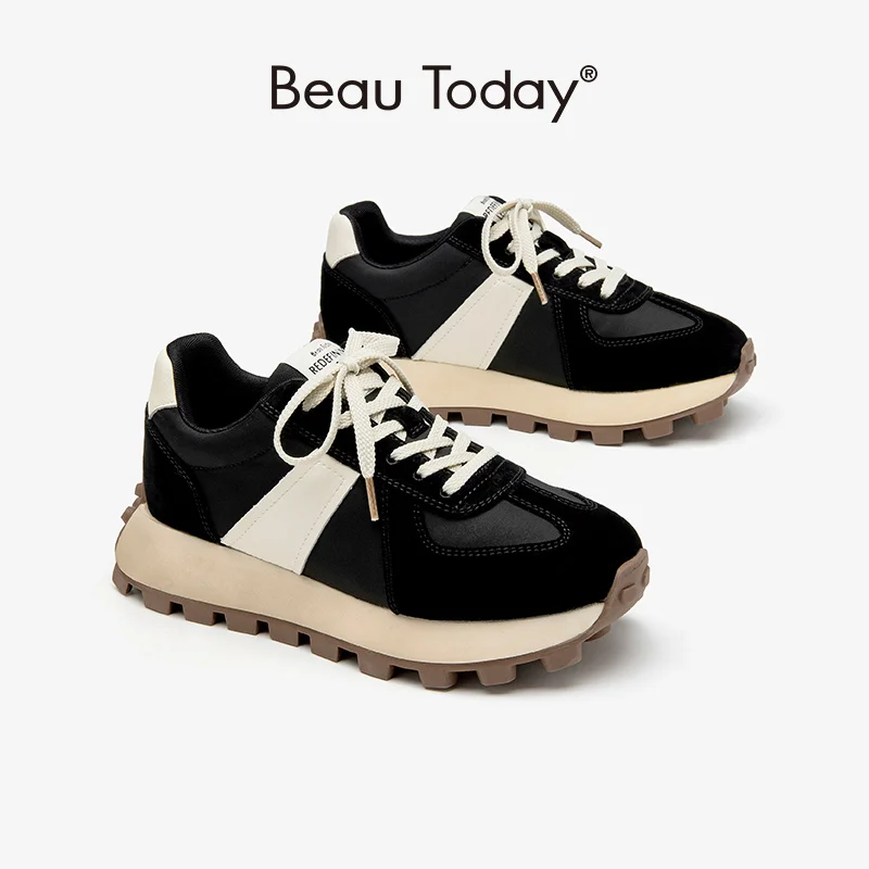 Sneakers Women Genuine Pig Suede Round Toe Breathle Flats Thick Se Lace-up Mixed-cor Shoes Handmade 29576
Sneakers Women Genuine Pig Suede Round Toe Breathle Flats Thick Se Lace-up Mixed-cor Shoes Handmade 29576